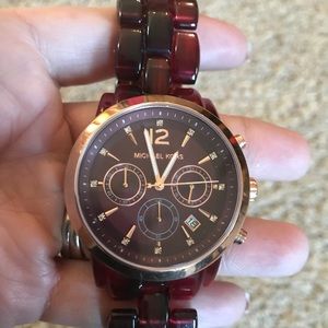 Michael Kors Audrina burgundy women’s watch